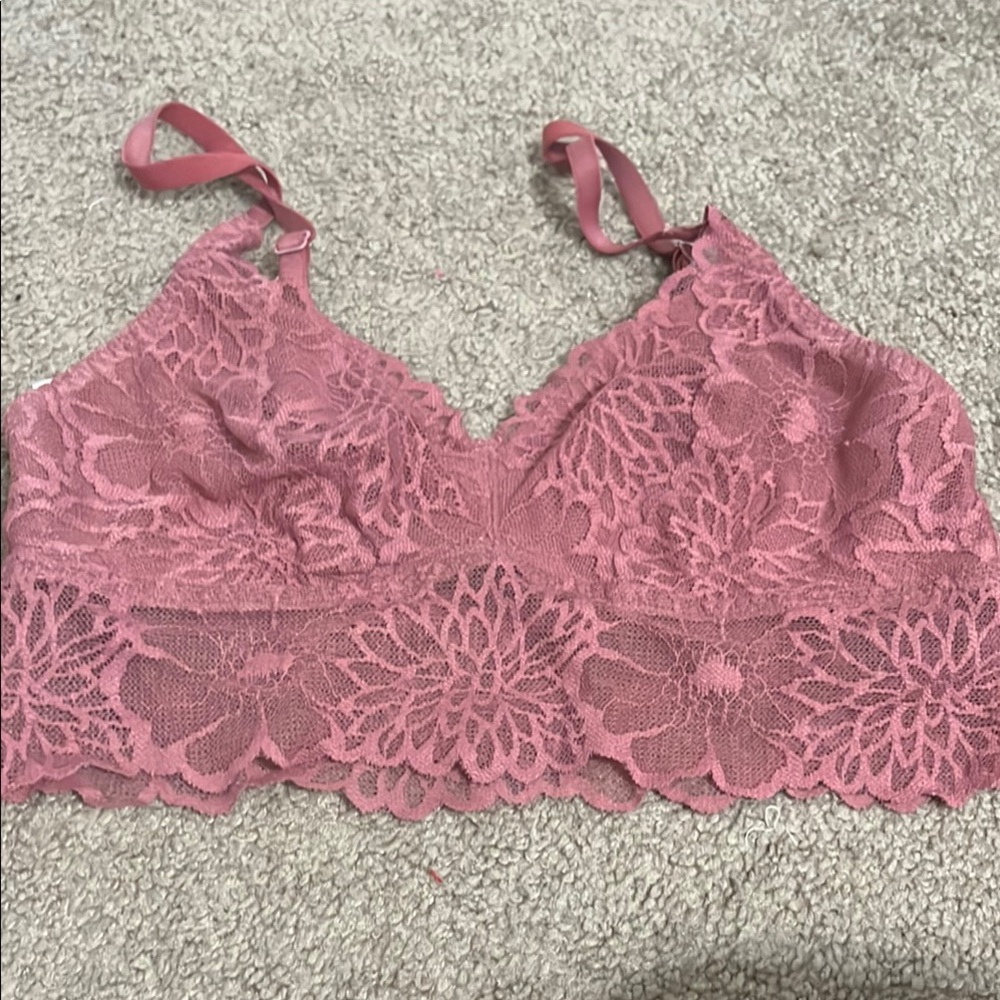 PINK Victoria's Secret Lace Bralette - Dusty Rose